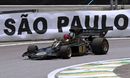 Emerson Fittipaldi drives his Lotus 72 before the Brazilian Grand Prix