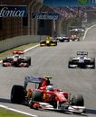 Fernando Alonso leads Lewis Hamilton and Nico Hulkenberg