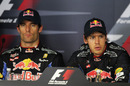 Mark Webber and Sebastian Vettel in the press conference