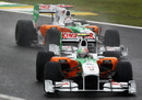 Tonio Liuzzi leads Adrian Sutil during qualifying
