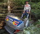 Kimi Raikkonen after crashing out of Rally Bulgaria