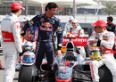 Jenson Button, Mark Webber and Lewis Hamilton chat