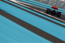 Lewis Hamilton avoids the large run-off areas