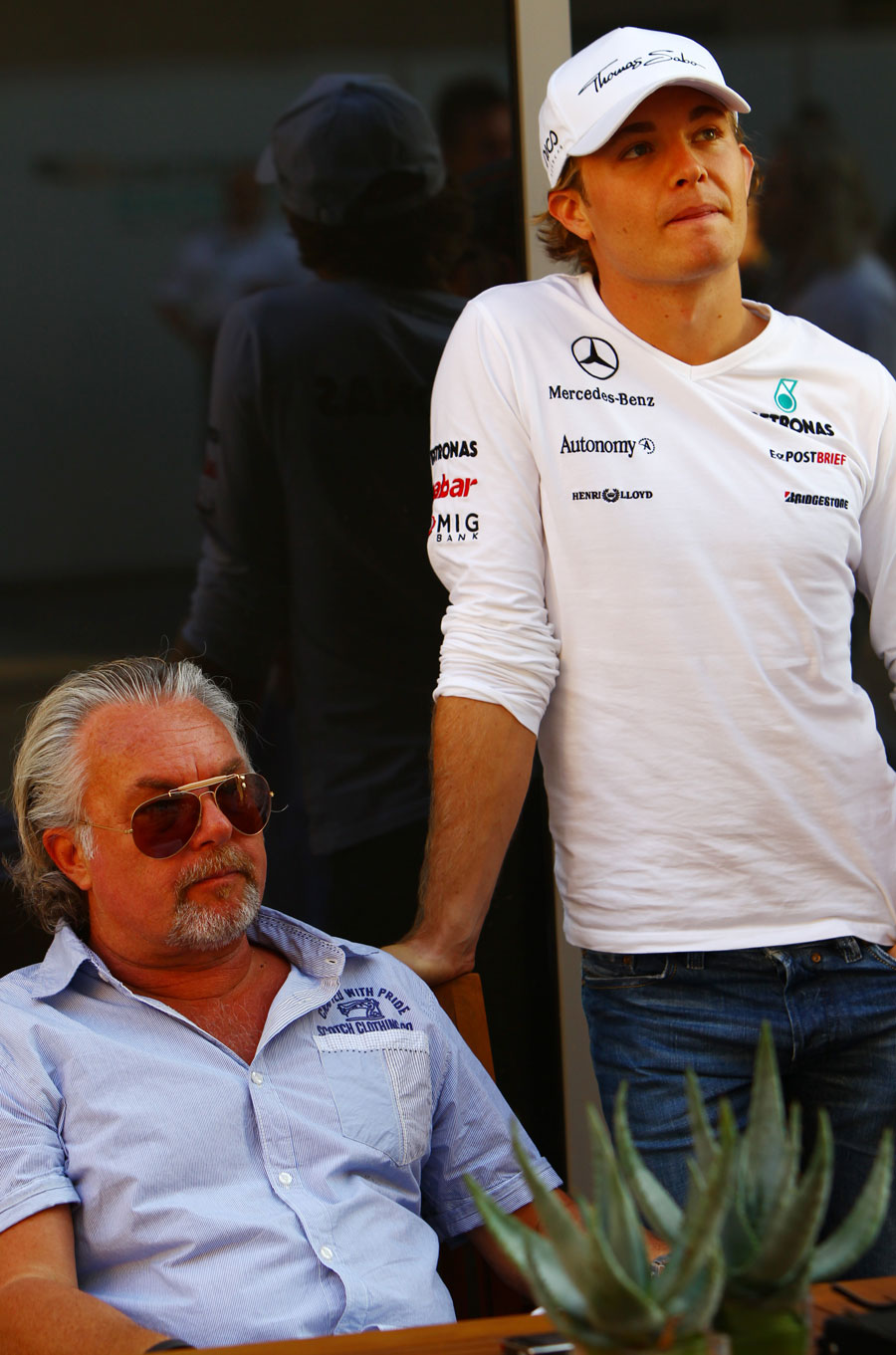 Keke and Nico Rosberg in the paddock