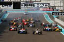 Sergio Perez leads the field away in Abu Dhabi