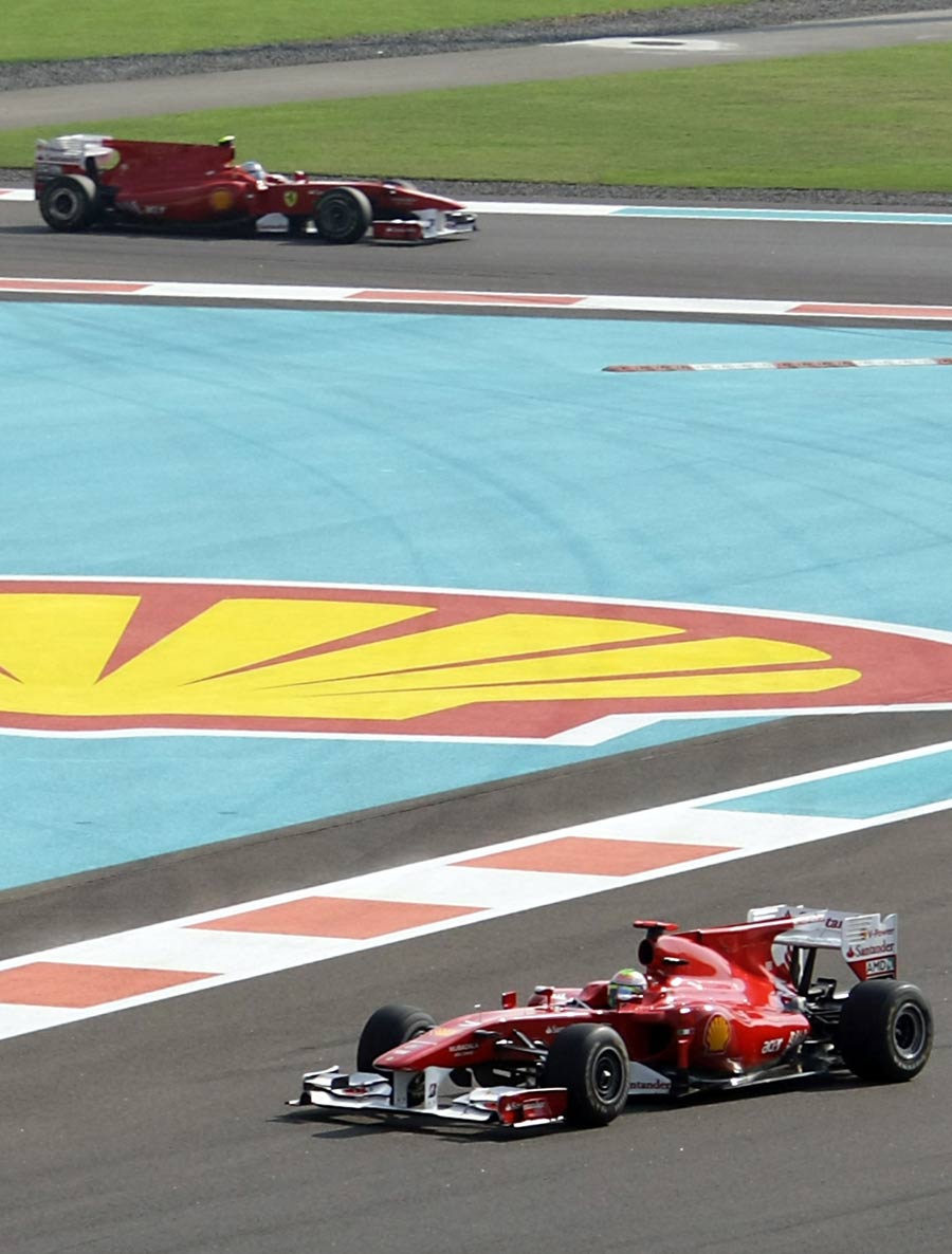 Felipe Massa leads Fernando Alonso
