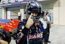 Sebastian Vettel celebrates his tenth pole position