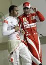 Lewis hamilton talks to Fernando Alonso after qualifying 