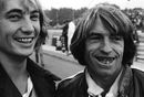 Jacques Laffite wears comedy false teetch at the US Grand Prix