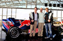 Christian Horner, Adrian Newey and Sebastian Vettel at a press conference for Servus TV 
