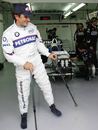 Alessandro Zanardi takes part in a BMW test