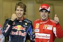 Sebastian Vettel and Fernando Alonso after qualifying