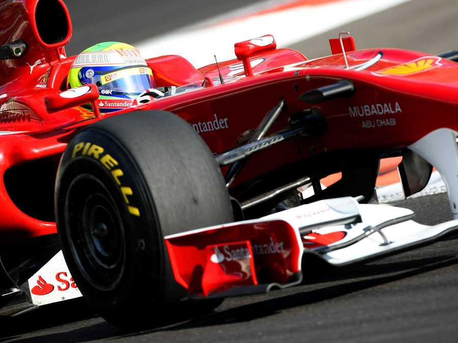 Felipe Massa on his way to setting the fastest time of the day