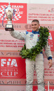 Edoardo Mortara celebrates victory at the Macau Grand Prix