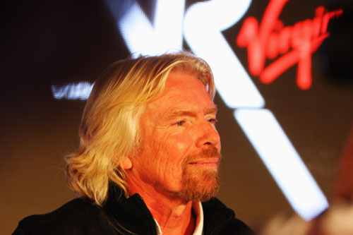 Sir Richard Branson at the launch of the new Virgin Racing team