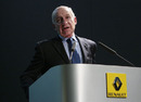 Renault F1 president Bernard Rey gives a press conference