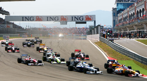 The start of the Turkish Grand Prix