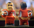 A ceramic figurine called 'caganer' of Fernando Alonso on show at the Santa Llucia Fair 