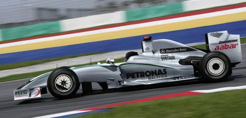 An artist's impression of what the Mercedes GP car will look like in 2010