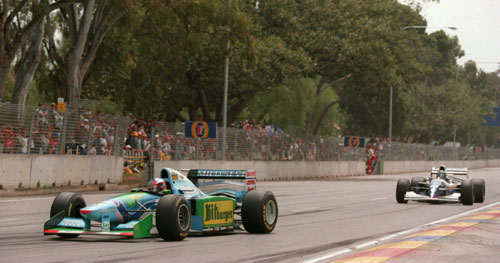 Michael Schumacher tangled with Damon Hill to win the 1994 title