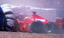 Michael Schumacher broke his leg when he crashed at Silverstone