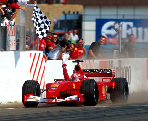 Michael Schumacher took his second title with Ferrari in 2001