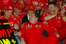 Michael Schumacher celebrated his sixth title