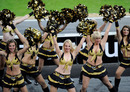 Cheerleaders dance during the drivers' presentation