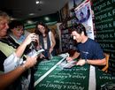 Mark Webber signs copies of his new book in Melbourne