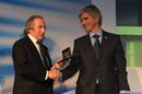 Sir Jackie Stewart with BRDC President Damon Hill at the BRDC Awards