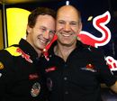 Christian Horner celebrates his team's historic double with Adrian Newey 