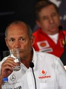 Ron Dennis and Jean Todt face questions in a press conference