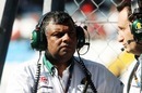 Tony Fernandes on the pitwall