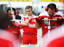 Ferrari's new recruit Pat Fry watches on