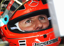 Michael Schumacher in his Mercedes cockpit