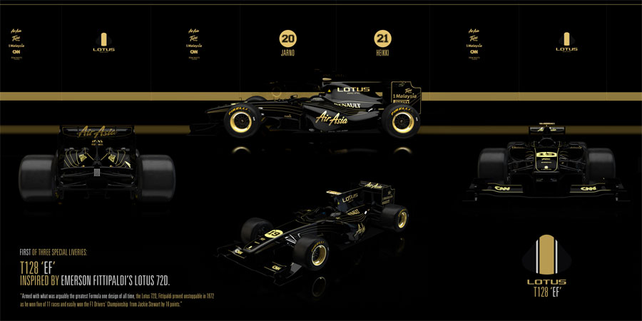 The abandoned black and gold Team Lotus livery