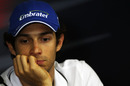 A thoughtful Bruno Senna in the press conference