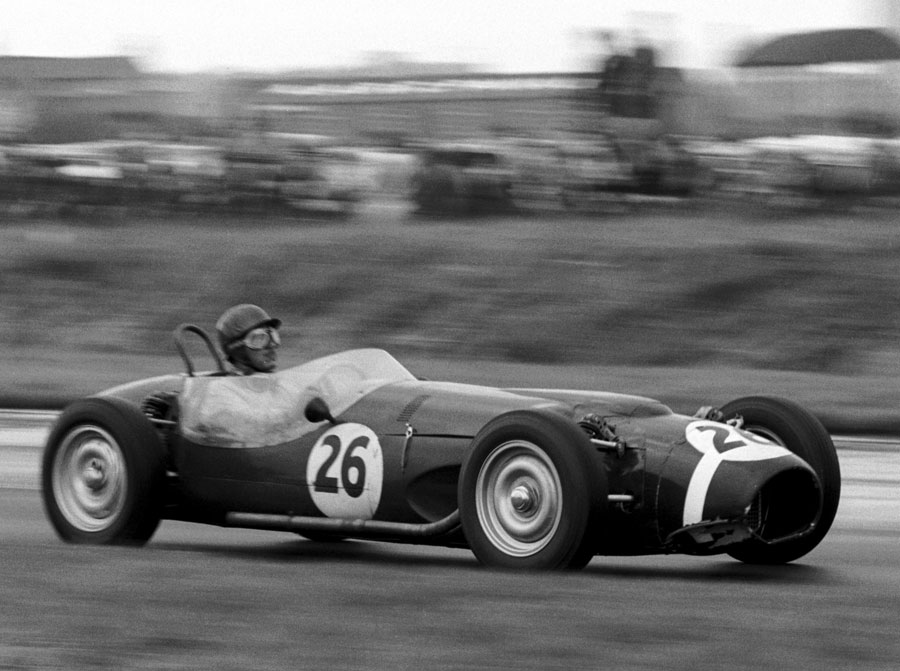 Jack Fairman in the 4WD Ferguson P99 before handing it over to Stirling Moss, who was eventually disqualified