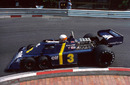 Jody Scheckter tackles the Lowes Hairpin in the Tyrrell P34 six-wheeler
