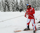Felipe Massa catches a ski lift 