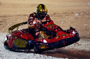 Valentino Rossi takes part in an ice-karting race