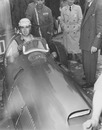Alberto Ascari prepares to head out on track - he was to win the race