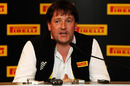 Pirelli motorsport director Paul Hembery faces the press