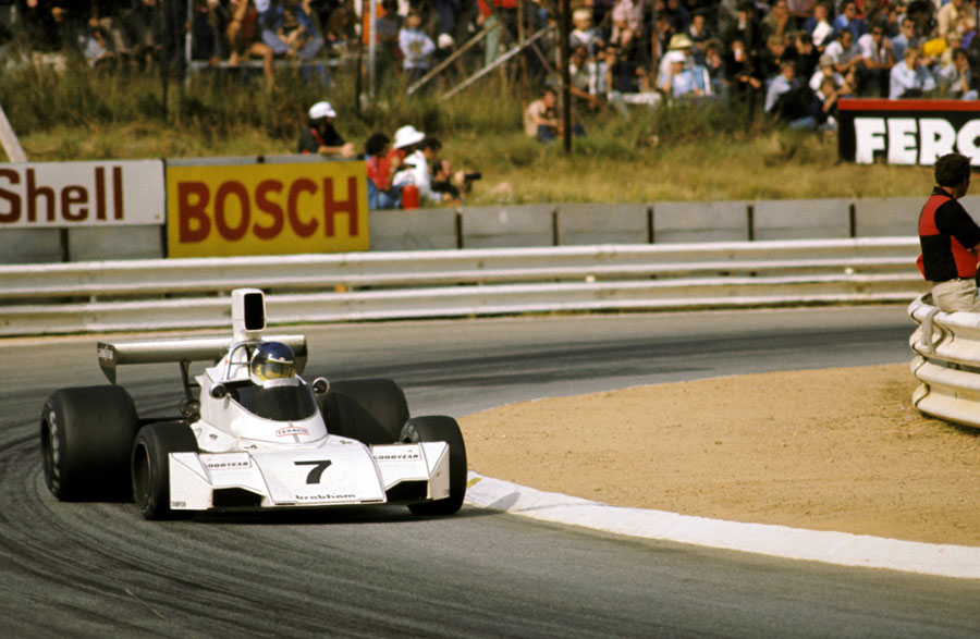 Carlos Reutemann on his way to his first career victory and Brabham's first win under Bernie Ecclestone