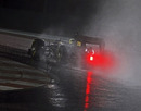 Pedro de la Rosa during his second night of Pirelli wet-weather testing