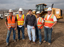 US Grand Prix organiser Tavo Hellmund with his construction force on the site of the new race track