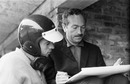 Jim Clark and Colin Chapman chat on the eve of the race 