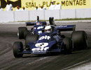 Jody Scheckter leads Tyrrell team-mate Patrick Depailler ahead of their one-two victory