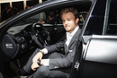 Nico Rosberg poses during the Mercedes Benz Fashion Week