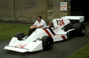 Lord Hesketh and James Hunt unveil the Hesketh 308C at the Lord's mansion